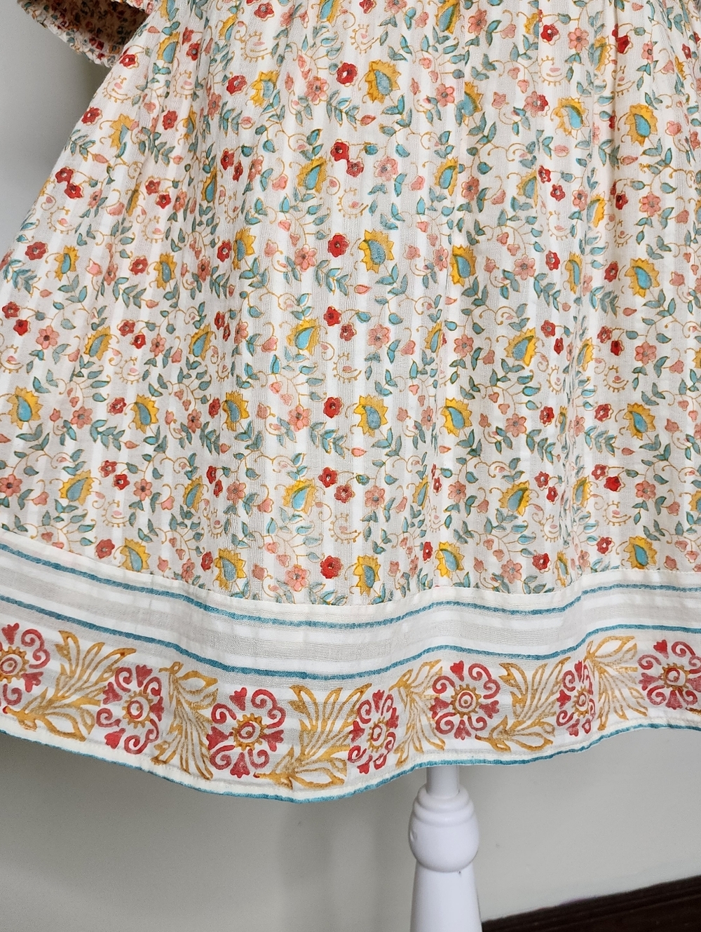 Cleobella Dallas Floral Tie-Back Mini Dress Medium Organic Cotton Cottagecore - Picture 9 of 16